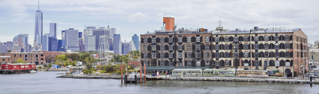 The stately buildings and beautiful waterfront of Red Hook